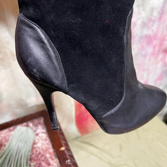 📌Colin Stuart Black Over the Knee Heeled Boots - Picture 4 of 15